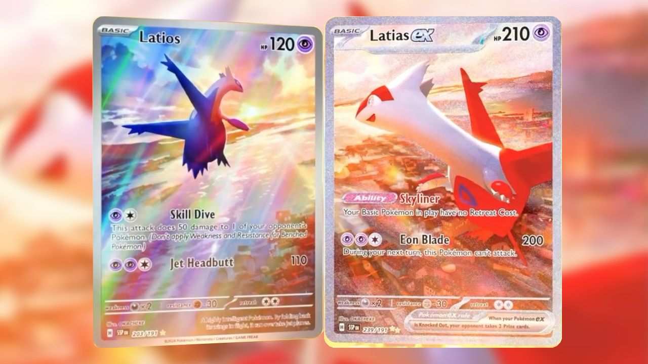 Latios and Latias EX from Surging Sparks
