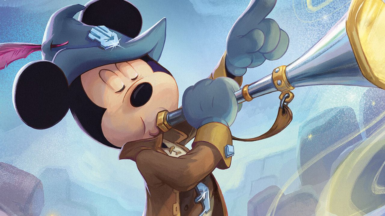 Art for the Disney Lorcana card Mickey Mouse - Trumpeter from the Into the Inklands set